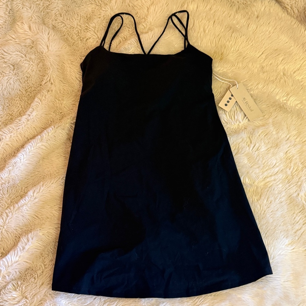 AS Revival {NWT} Black Active Mini Dress (Shorts Inside) - Women’s Medium comfy